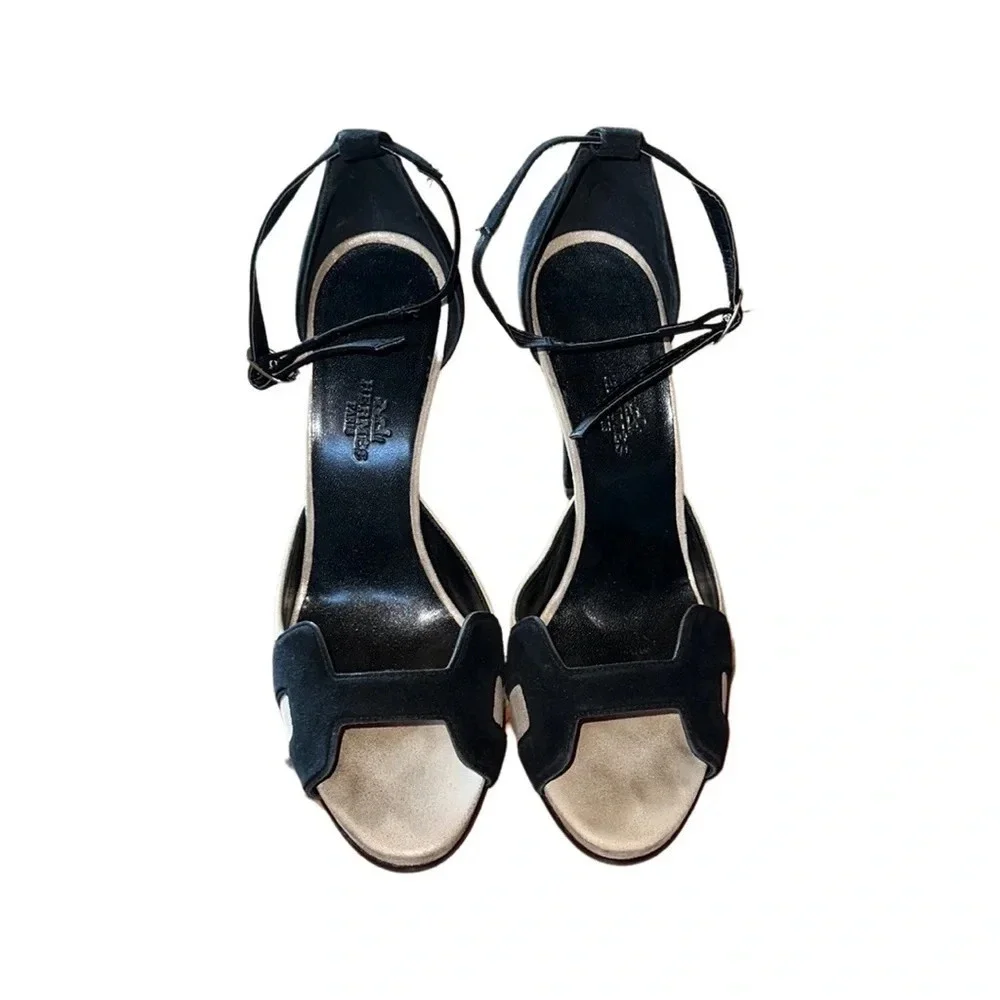 Hermes Highlight d'Orsay Suede Pumps Size 38.5 - Picture 3 of 11